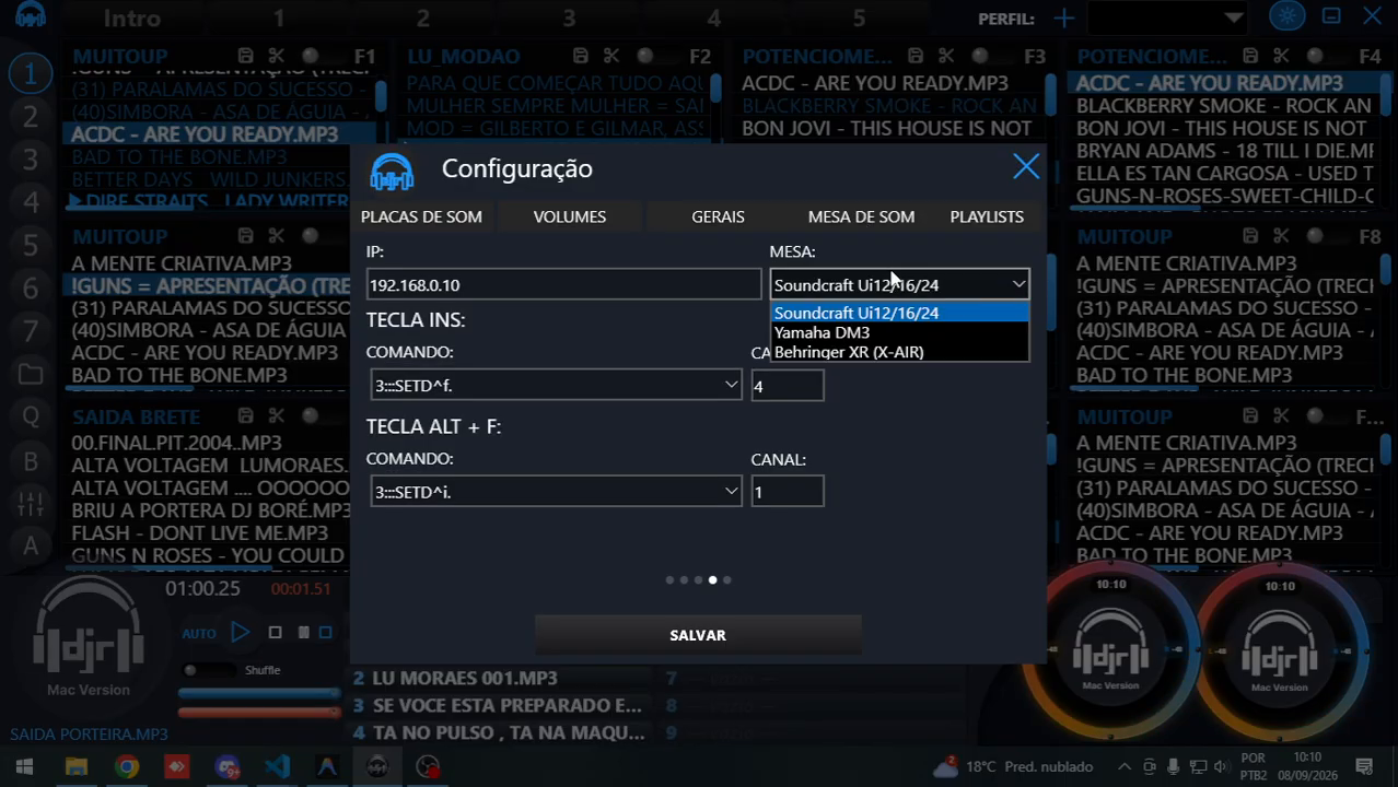 Integração do DJRodeio com mesas digitais