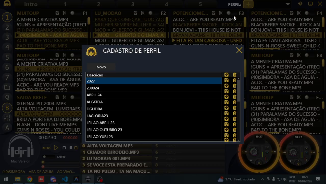Cadastro de perfil no DJRodeio